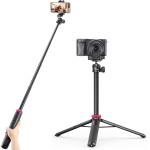 ULANZI MT-44 Tripé para Celular Extensível, 150cm com Clip 2 em 1 e Cabeça Esférica 360° para iPhone/Sony/Canon/DJI Osmo Action, Tripé de Viagem Leve - Imagem 9