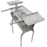Churrasqueira Mund 80cm Portátil Em Alumínio Fundido Com 2 Bandejas - Imagem 2