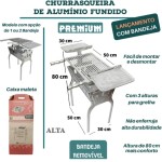 Churrasqueira Mund 80cm Portátil Em Alumínio Fundido Com 2 Bandejas - Imagem 7