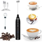 Mini Mixer Elétrico Portátil, Batedor de Aço Inoxidável, 3 Velocidades, Recarregável USB para Café, Cappuccino, Leite, Shakes e Bebidas Cremosas - Imagem 3