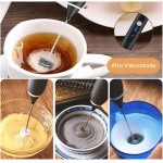 Mini Mixer Elétrico Portátil, Batedor de Aço Inoxidável, 3 Velocidades, Recarregável USB para Café, Cappuccino, Leite, Shakes e Bebidas Cremosas - Imagem 6