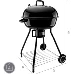 Churrasqueira A Carvão Portátil Aço Inox Esmaltado Hamilton Beach American Style Bafo - Imagem 6