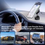 Suporte magnético portátil dobrável para celular, sucção a vácuo ajustável, suporte magnético de dupla face para carro/espelho/academia-IT (Preto) - Imagem 6