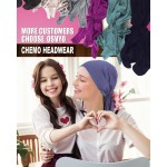 osvyo Touca de algodão Chemo Turbans Headwear para mulheres com câncer e perda de cabelo - Imagem 7