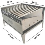 Churrasqueira Portatil Parrilla Em Inox Refratária E Coletor - Imagem 3