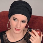 Harewom Envoltórios de cabeça para mulheres negras lenço elástico longo cabelo africano envoltório turbante faixa de cabeça jersey - Imagem 5