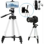 Tripé Profissional Universal Para Celular e Câmera 1,3M Com Bolsa De Transporte Tripod Pedestal Com Regulagem Com Termo de Garantia 9 Meses - Imagem 4