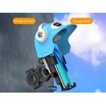 Suporte de Celular Para Guidão de Moto ou Bike Proteção Contra Sol e Chuva Ótimo para Motoboys-IT (Azul) - Imagem 4