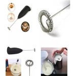 Kit com 2 Mixer Manual a Pilha 18 cm para Café Cremoso, Cappuccinos, Chocolates Quentes e Shakes - Preto - Imagem 4