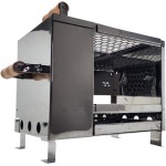 Churrasqueira para Apartamento Ecológica sem Fumaça Pequena Aço Inox 430 Com 2 Grelhas - Imagem 5