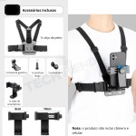 Suporte Peito Peitoral Para Celular E Câmera Esportiva Gopro Chest Band Ajustável 360° Colete Para Vídeo E Filmagem Esporte Moto E Bike Compatível Smartphone, Camera Ação Confortável - Imagem 9
