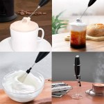 Mixer Elétrico de Leite Portátil Com Suporte Metálico Silencioso Mini Mixer Bebidas de Aço Inox Misturador - Imagem 5