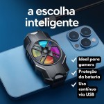 Cooler Refrigerador Para Celular | Resfriador ABS+PC+Silicone 83×50×38 mm – Leve, Potente, Estilo e Desempenho - Imagem 3