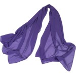KorhLeoh Lenço feminino leve de chiffon, respirável, cor sólida, longo, moderno, cachecóis à prova de sol - Imagem 4