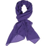 KorhLeoh Lenço feminino leve de chiffon, respirável, cor sólida, longo, moderno, cachecóis à prova de sol - Imagem 5