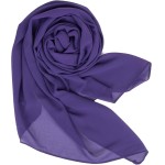 KorhLeoh Lenço feminino leve de chiffon, respirável, cor sólida, longo, moderno, cachecóis à prova de sol - Imagem 6