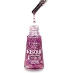 Esmalte Risqué Livre para Brilhar Glitter Rosa Cravejada no Glitter 8ml - Imagem 5