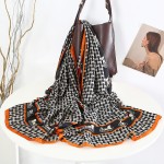 vimate Cachecol 100% grande com sensação de seda - Lenço feminino leve de seda longo protetor solar xale cachecol de pescoço embalado para presente - Imagem 5