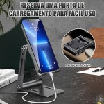 Porta Celular Mesa, Suporte Rotativa para Telefone, Suporte de Suporte para Tablet para Mesia, Supor te de Telefone para Suporte de Telefone Celular de Mesa Ajustável Compatível - Imagem 4
