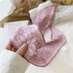 QTMY Pacote com 4 lenços para bolsas lenço de cabeça de seda para bolsa de cabelo, feminino, cachecóis de cabelo e pescoço, presentes modernos, 187, Colorido., Normal - Imagem 3