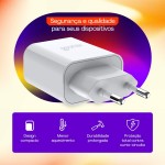 Geonav Carregador Universal Ultra Rápido Duo, 1 X USB-C Power Delivery 20W, 1 X USB Quick Charge 18W, CH20PDQC, Branco - Imagem 7