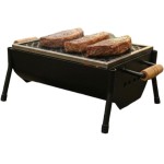 Churrasqueira Móvel Portátil, Grelha de Carvão com Base Metálica, Preta, Design Compacto para Churrasco ao Ar Livre - Imagem 4