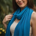 Cachecol Echarpe Xale Lenço Amassado Pashmina Lisa Ibiza Moda Outono Inverno Fino Feminino Festa - Imagem 2