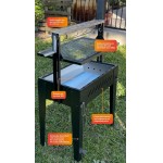 Churrasqueira Metávila Santa Maria Grill SMG760 – Grelhas Inox 304, Ajuste de Altura, Capacidade Até 10 kg, Craquelado Preto - Imagem 5