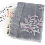 Minache Lenço longo de chiffon bordado feminino verão outono xale saída de praia - Imagem 5