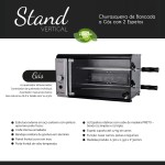Titan Eletro, Churrasqueira de Bancada a Gás com 2 Espetos Stand GLP 220V Titan - Imagem 6