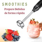 Mixer Vertical Turbo Chef Whey Bebidas Gelada Sucos 4 em 1 500W Preto 110v - Mixer, Triturador e Batedor - Imagem 3
