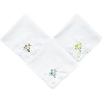 La closure Women's Pretty Embroidery White Handkerchief Hankies - Imagem 2