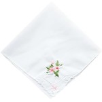 La closure Women's Pretty Embroidery White Handkerchief Hankies - Imagem 3