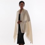 RUI VTRON Lenço Bege Feminino, Xales E Envoltórios De Pashmina Para Vestidos De Noite, Como Lenço De Seda Chiffon Para Casamento Nupcial - Imagem 3