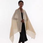 RUI VTRON Lenço Bege Feminino, Xales E Envoltórios De Pashmina Para Vestidos De Noite, Como Lenço De Seda Chiffon Para Casamento Nupcial - Imagem 4