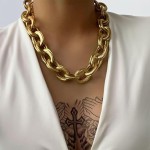 Colar Feminino Corrente de Elo Cubano Dourada – Gargantilha de Elos Grossos com Extensor Ajustável, Elegância e Poder em Cada Detalhe - Imagem 7