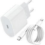 Kit Carregador Turbo Linha Premium Compativel C/Iphone, Cabo Usb-C-Lightning + Fonte Carregador 30W Ultra Rapido Compatível iPhone X Xr SE 11 12 13 14 - Imagem 4