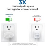 Kit Carregador Turbo Linha Premium Compativel C/Iphone, Cabo Usb-C-Lightning + Fonte Carregador 30W Ultra Rapido Compatível iPhone X Xr SE 11 12 13 14 - Imagem 6