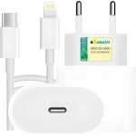 Kit Carregador Turbo Linha Premium Compativel C/Iphone, Cabo Usb-C-Lightning + Fonte Carregador 30W Ultra Rapido Compatível iPhone X Xr SE 11 12 13 14 - Imagem 9