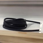 Gargantilha gravatinha de amarrar laço cordão de Couro Preto sem Pingente com Ponteira Prateada - Imagem 4