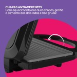 Sanduicheira Elétrica Cadence Toast & Grill, Preta, 750W, 220V, SAN260 - Imagem 9