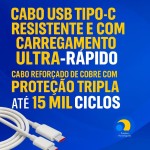 Kit Carregador Turbo 45W com Cabo Tipo-C, Fonte USB-C Bivolt Homologada pela Anatel, Carregador Rápido para iPhone, Android, Xiaomi e Tablets - Imagem 4