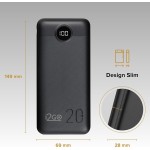 I2GO, Carregador Portátil (Power Bank) Ultra Rápido 20000mAh, Power Delivery 20W, 2 Saídas USB + 1 Saída/Entrada USB-C, Preto, i2GO PRO - Imagem 8