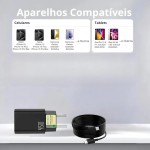 Carregador Turbo 45W + Cabo USB-C de 1m - Carregamento Rápido e Eficiente para iOS, Android, Tablets - Tecnologia GaN, Segurança Garantida - Imagem 5