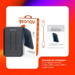 Geonav Power Bank, Carregador Portátil Universal por Indução 10.000mAh, Carregamento rápido*, Suporte Dobrável, Compatível com MagSafe®, PB10MAGSG, Cinza - Imagem 8