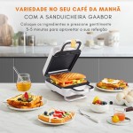 Mini Sanduicheira Elétrica Grill Antiaderente 600w 127v - Gaabor - Imagem 5