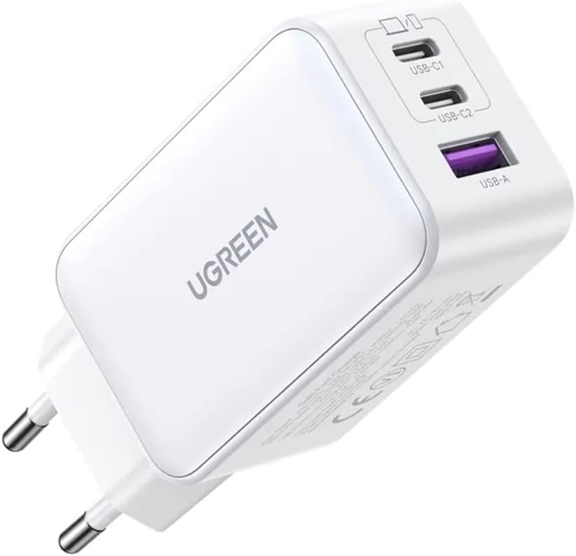 QCYDOBRASIL Carregador de Parede 65W Portas 2 USB A + 1 Porta USB Tipo C Compatível com MacBook iPhone Samsung Xiaomi Laptops e Mais - Imagem 3