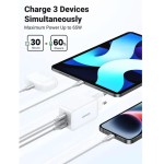 QCYDOBRASIL Carregador de Parede 65W Portas 2 USB A + 1 Porta USB Tipo C Compatível com MacBook iPhone Samsung Xiaomi Laptops e Mais - Imagem 5