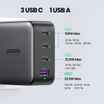 Carregador Ugreen Usb C 100W e Cabo Usb C 2 Metros Tecnologia GanX Detecção de Dispositivo Velocidade de Transferência e Sincronização de Dados 480Mbs Corrente Máxima 3A / No Brasil - Imagem 5