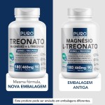 Treonato Puro Nutrition Magnésio + L-Treonina, Alto Teor de Magnésio por Porção, 180 Cápsula - Imagem 7